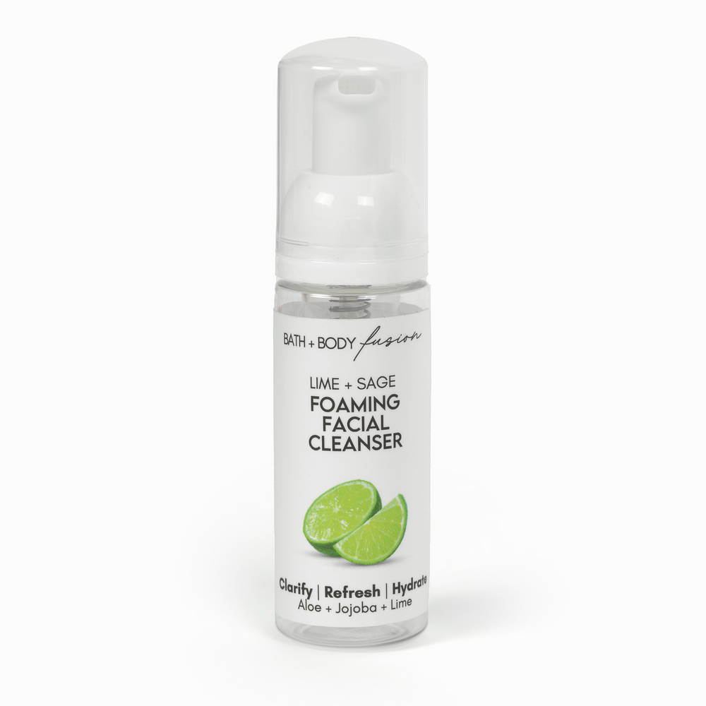 LIME + SAGE FOAMING FACIAL CLEANSER - TRAVEL SIZE - 2 OZ