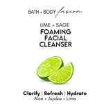 LIME + SAGE FOAMING FACIAL CLEANSER